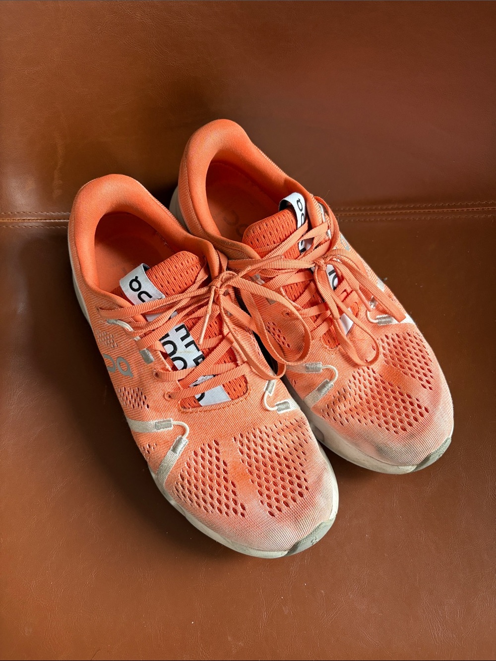On Running Women's Orange Mesh Athletic Shoes